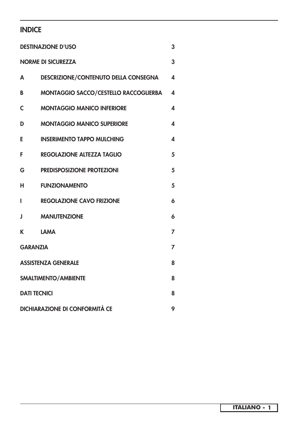 Indice | Florabest FBM 575 A1 User Manual | Page 21 / 46
