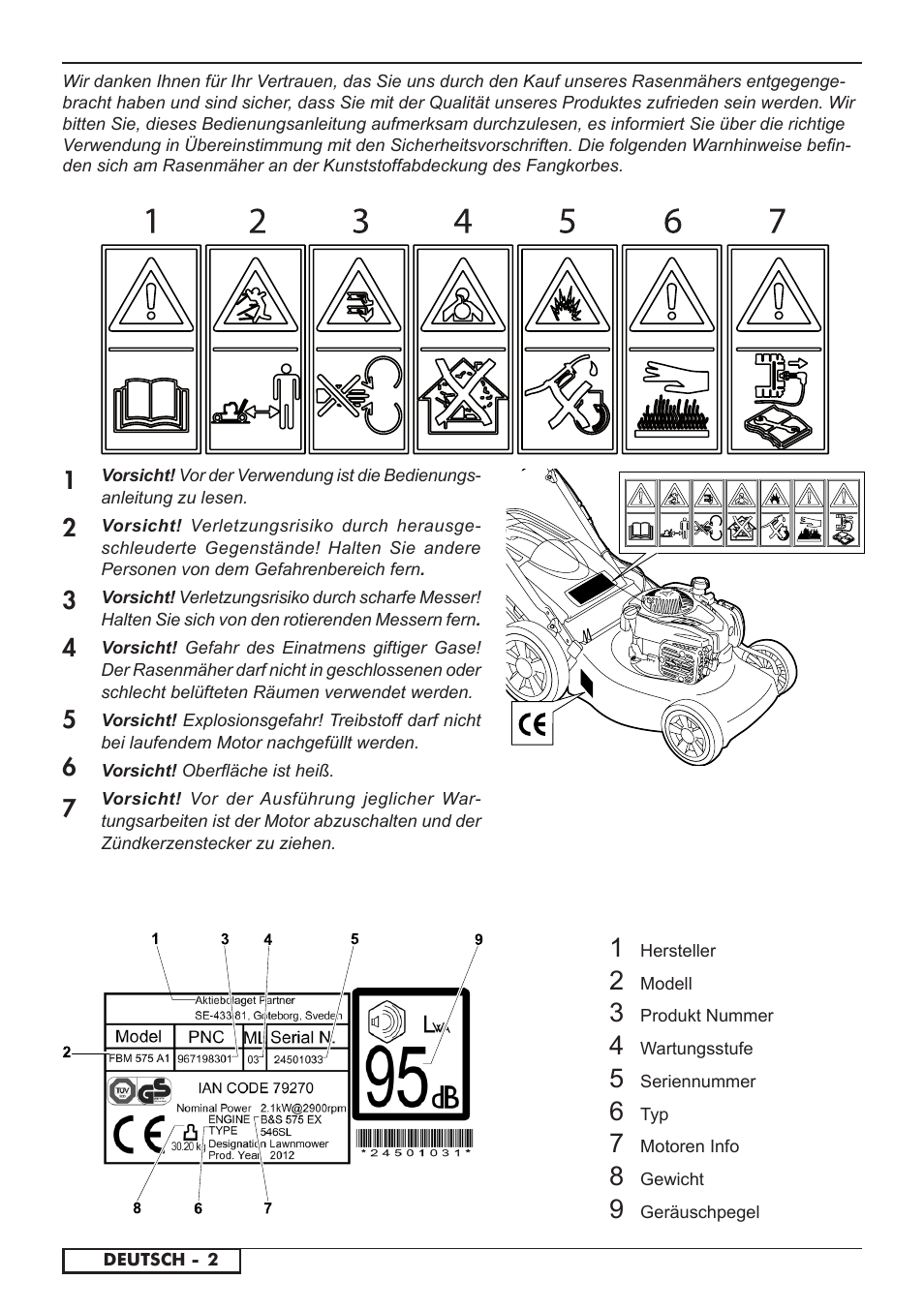 Florabest FBM 575 A1 User Manual | Page 4 / 46