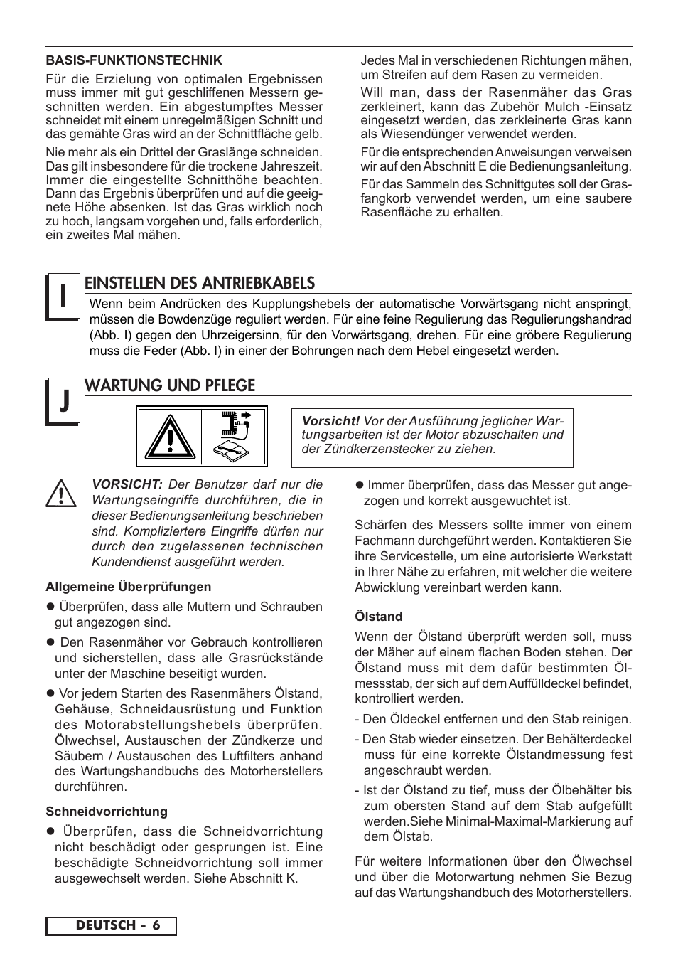 Wartung und pflege, Einstellen des antriebkabels | Florabest FBM 575 A1 User Manual | Page 8 / 46