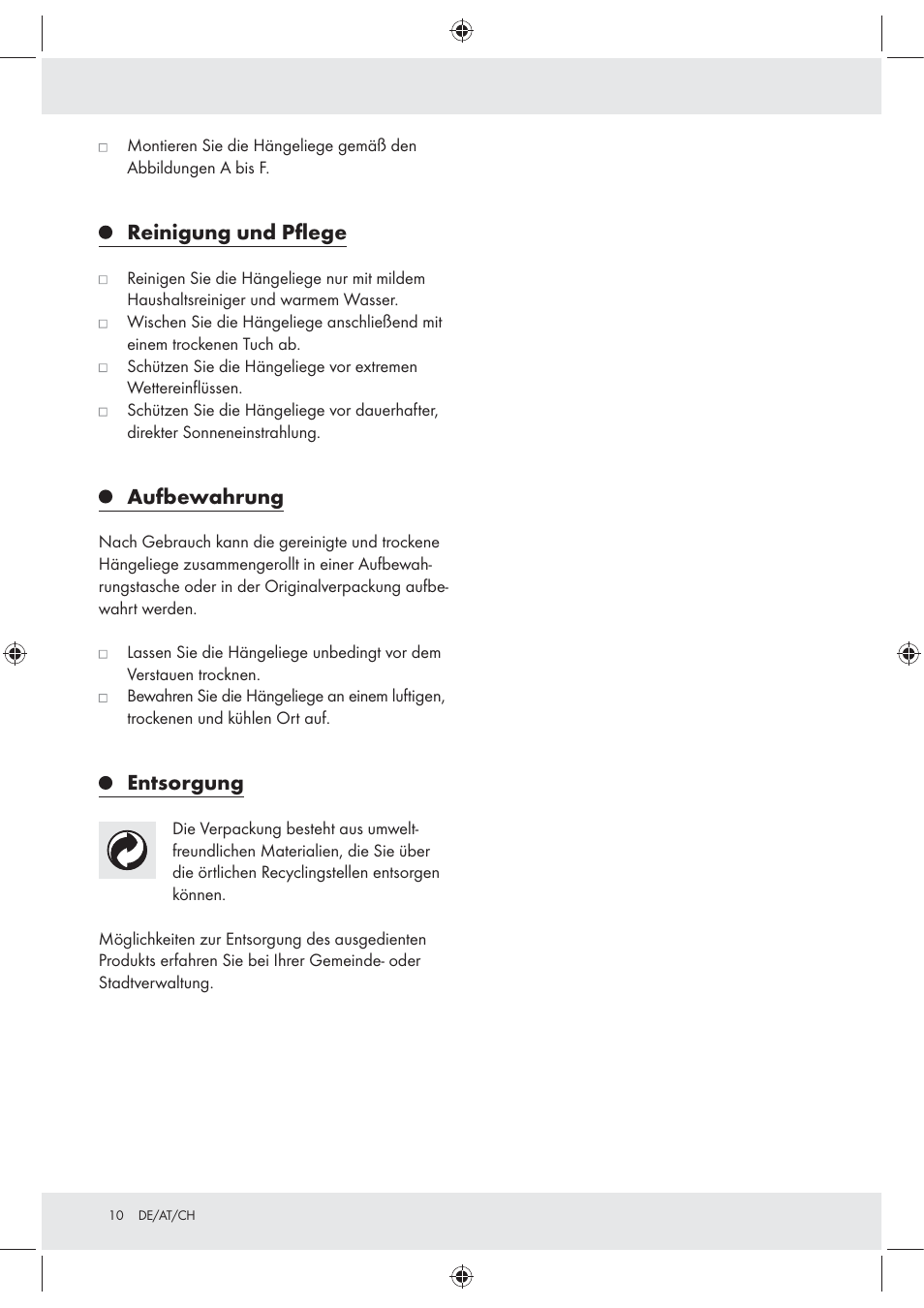 Reinigung und pﬂege, Aufbewahrung, Entsorgung | Florabest Z30700 User Manual | Page 10 / 13