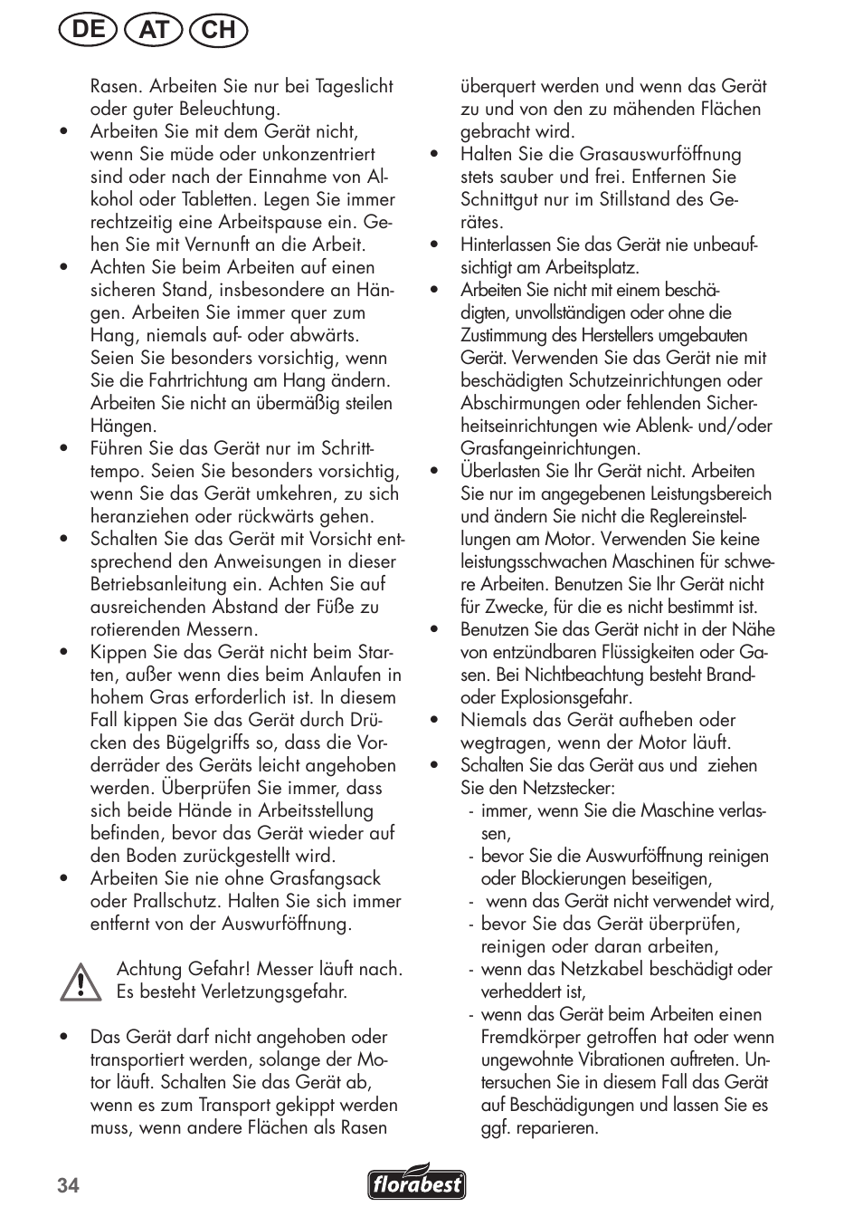 Ch at de | Florabest FRM 1800 A1 User Manual | Page 34 / 60