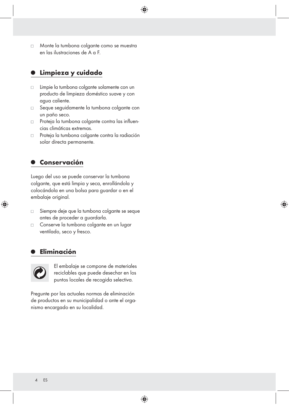 Limpieza y cuidado, Conservación, Eliminación | Florabest Z30700 User Manual | Page 4 / 15