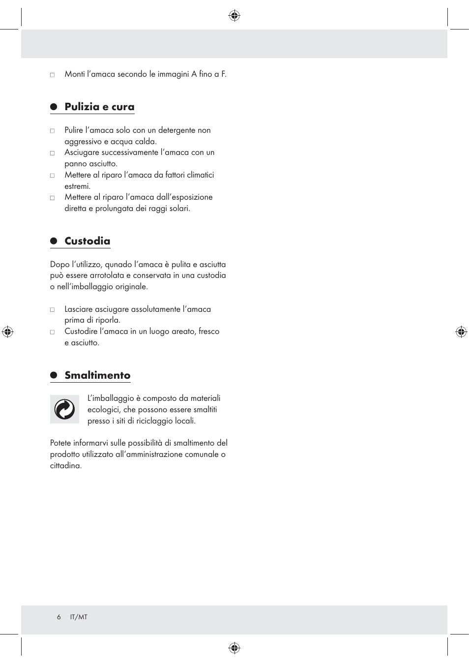 Pulizia e cura, Custodia, Smaltimento | Florabest Z30700 User Manual | Page 6 / 15