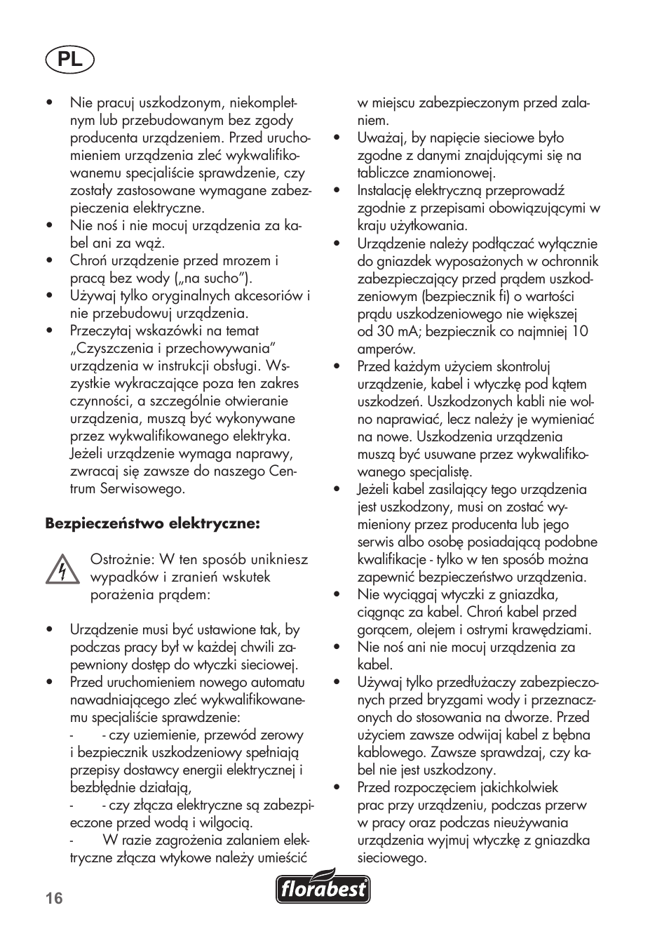 Florabest FHa 1100 B2 User Manual | Page 16 / 56