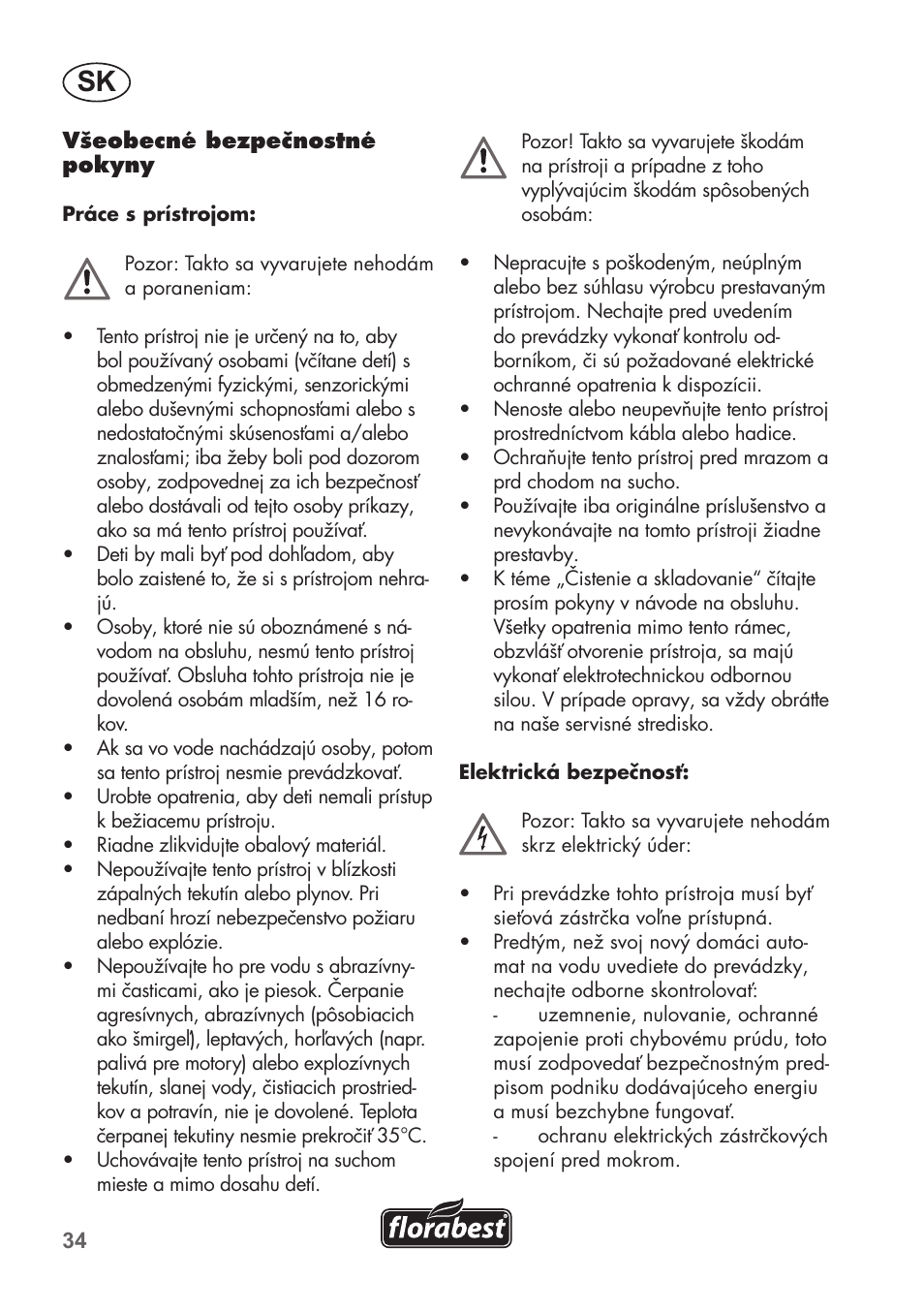 Florabest FHa 1100 B2 User Manual | Page 34 / 56