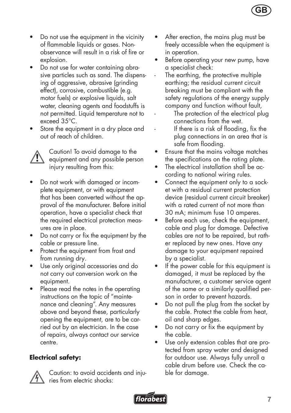 Florabest FHa 1100 B2 User Manual | Page 7 / 56