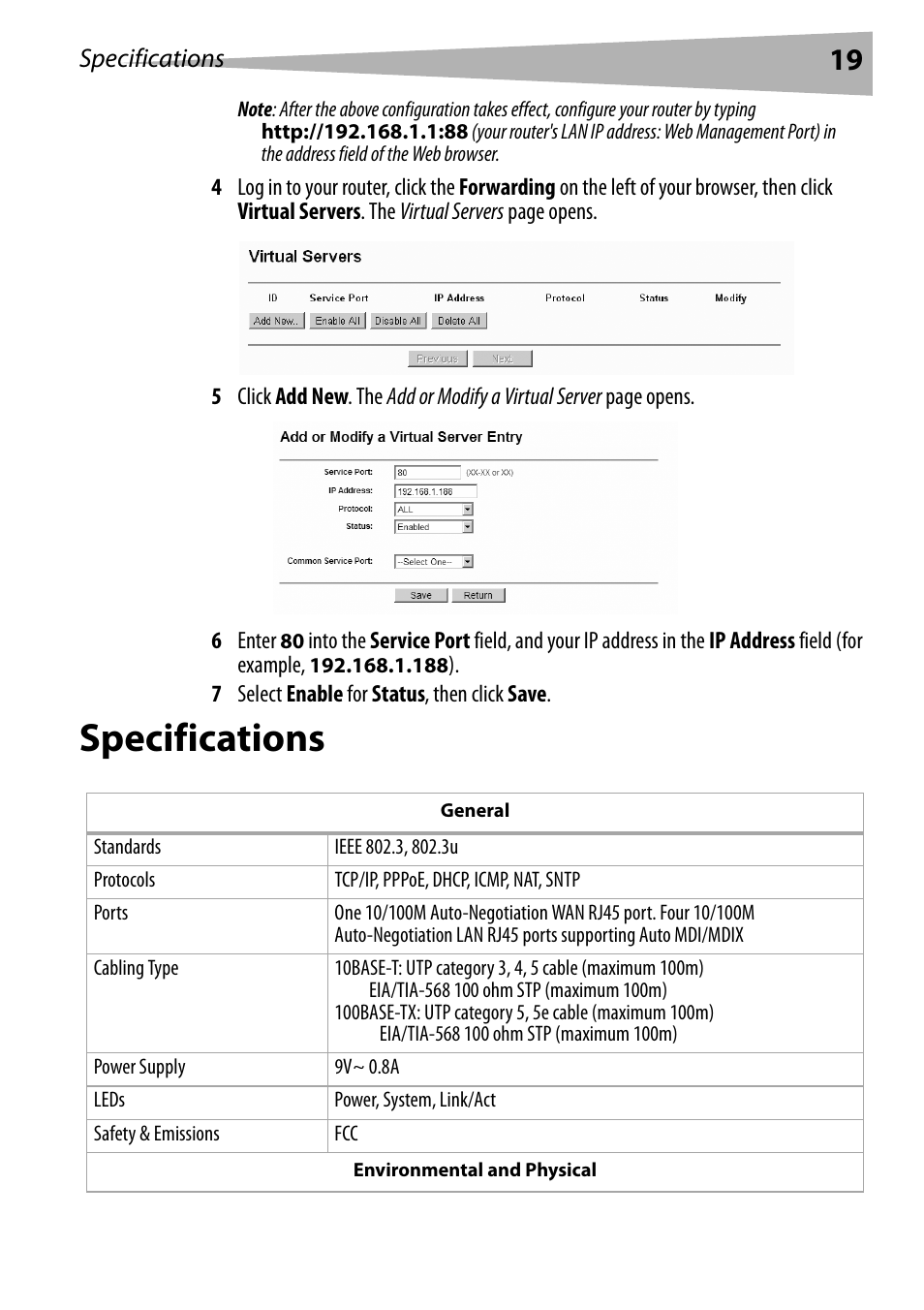 Specifications | Dynex DX-E402 User Manual | Page 19 / 71