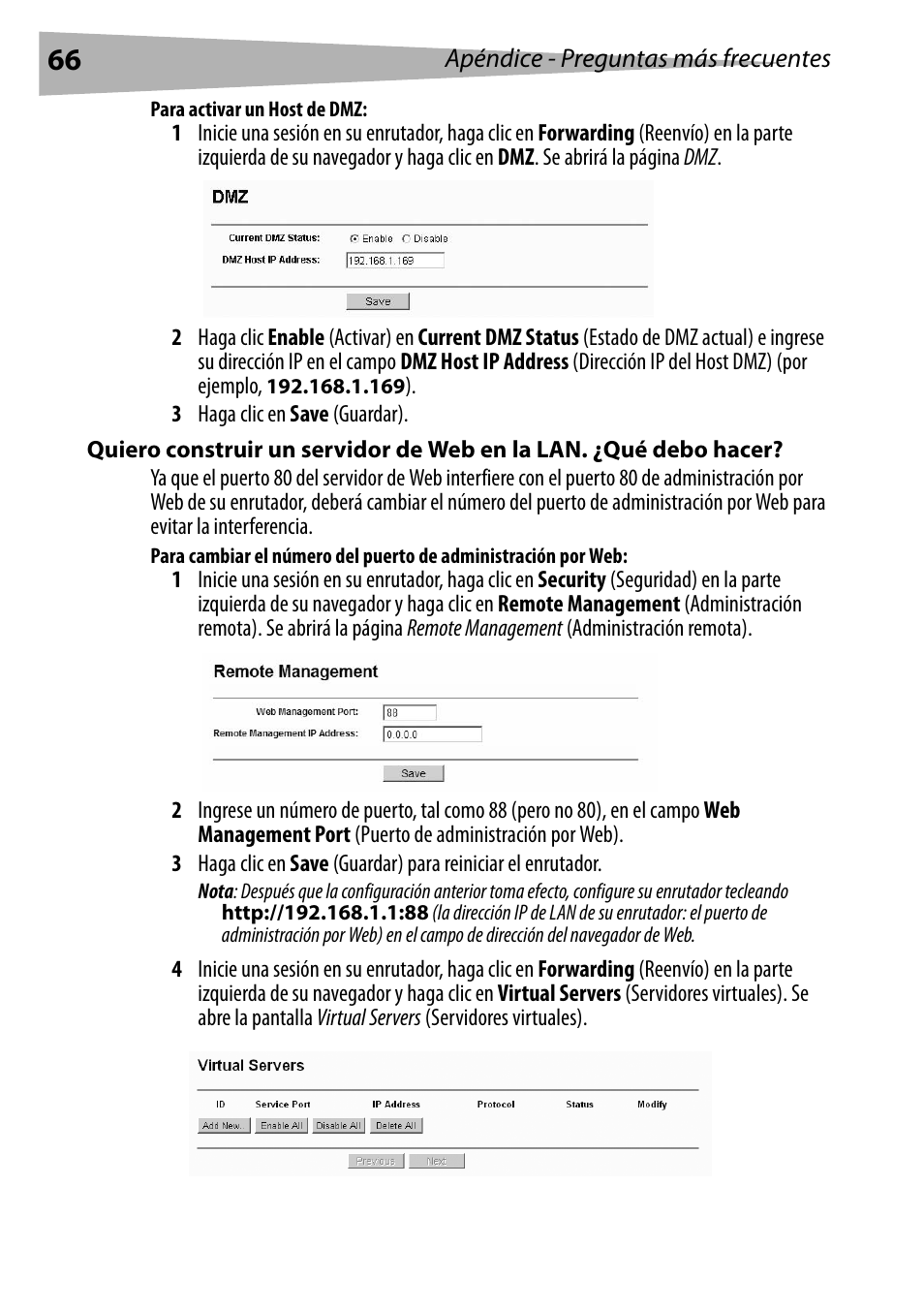 Para activar un host de dmz | Dynex DX-E402 User Manual | Page 66 / 71