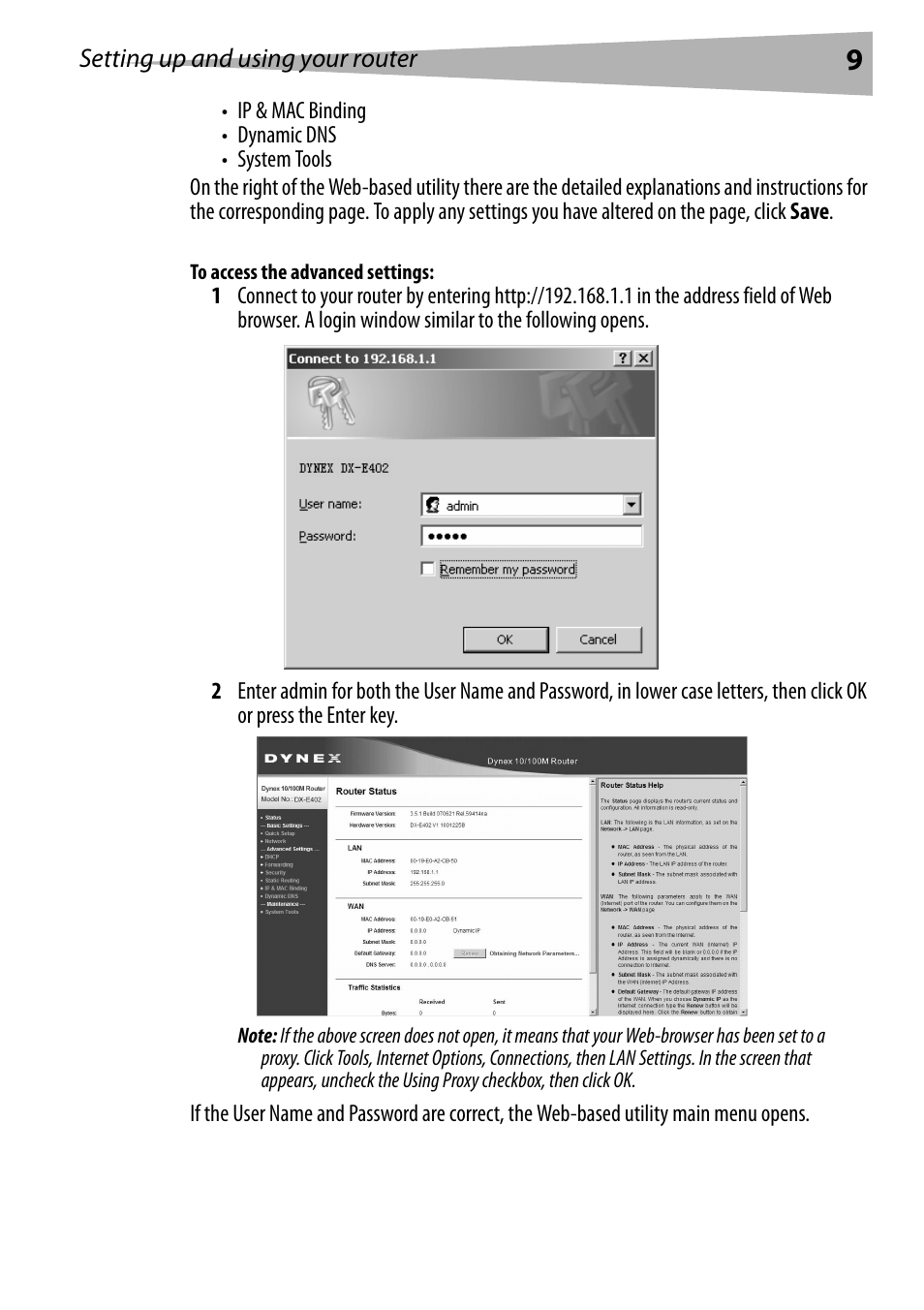 To access the advanced settings | Dynex DX-E402 User Manual | Page 9 / 71