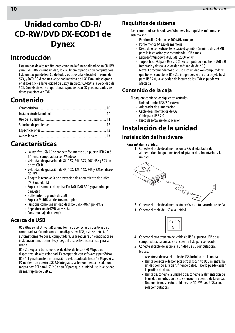Dynex DX-ECOD1 User Manual | Page 10 / 16