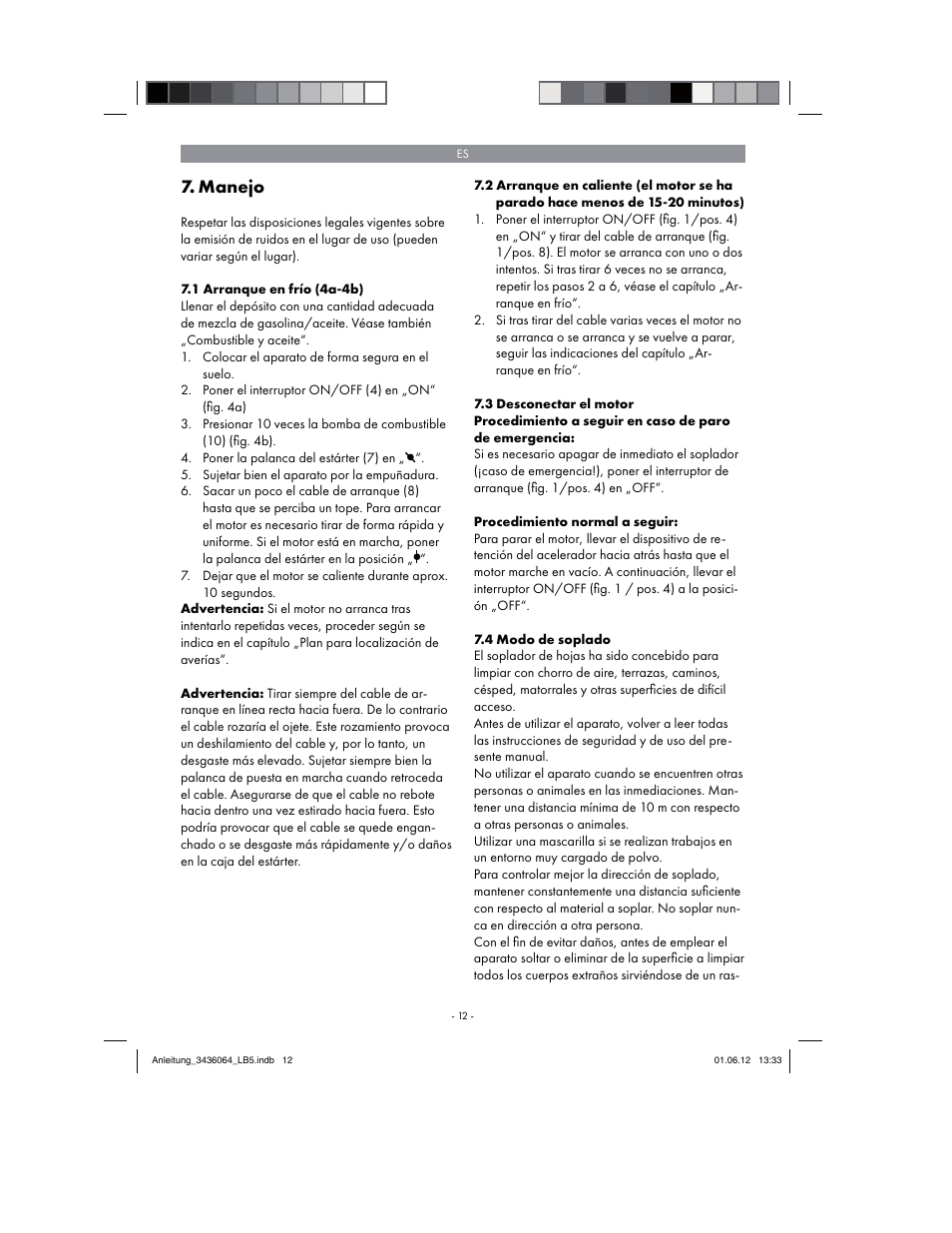 Manejo | Florabest FBLB 33 A1 User Manual | Page 12 / 62