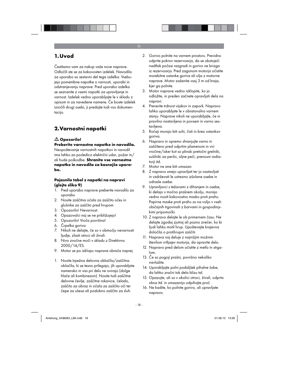 Uvod, Varnostni napotki | Florabest FBLB 33 A1 User Manual | Page 18 / 62