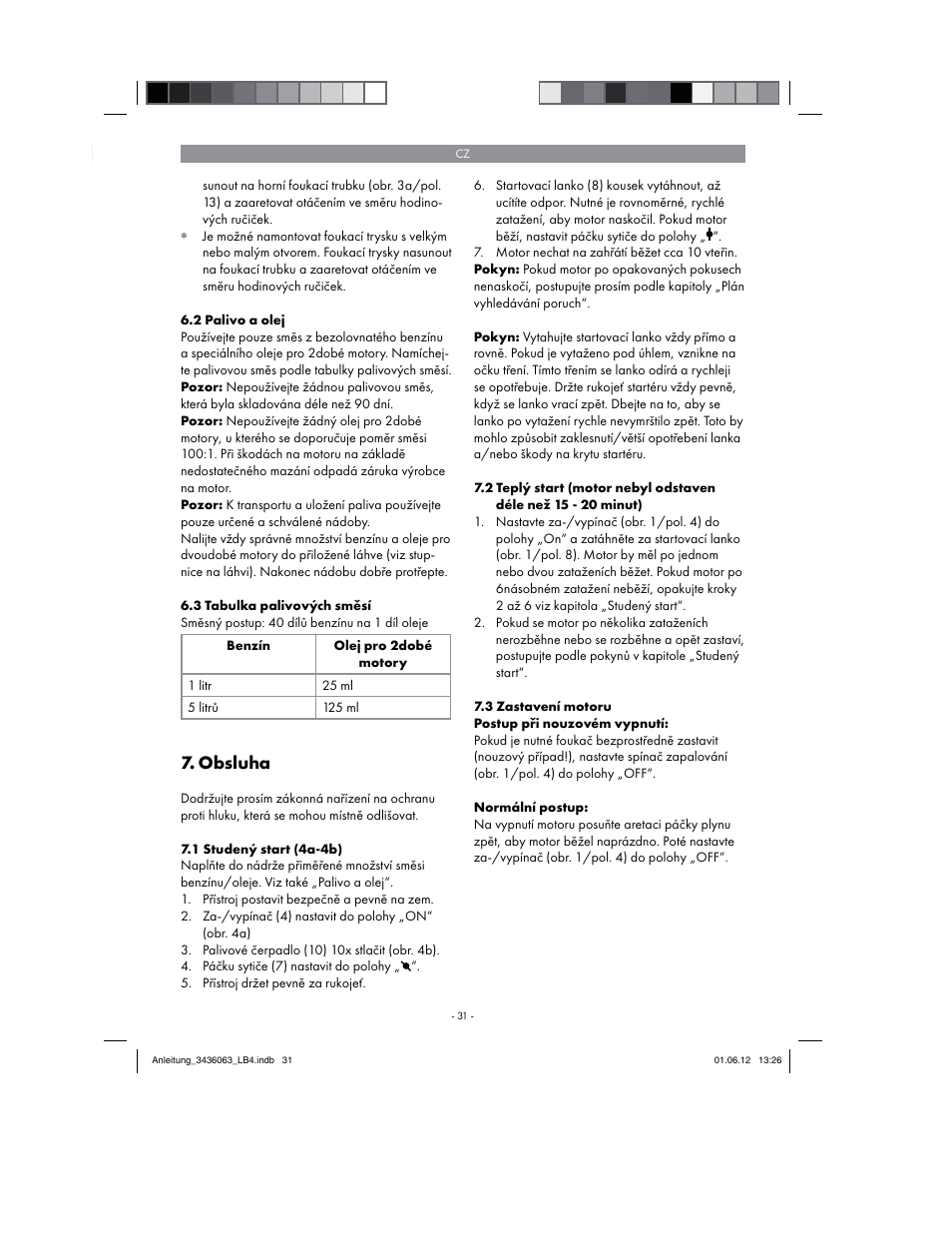 Obsluha | Florabest FBLB 33 A1 User Manual | Page 31 / 62