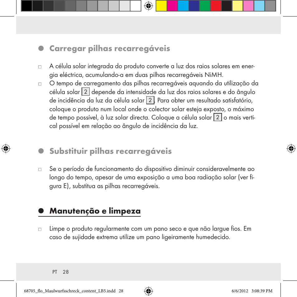 Carregar pilhas recarregáveis, Substituir pilhas recarregáveis, Manutenção e limpeza | Florabest Z31049 User Manual | Page 28 / 47