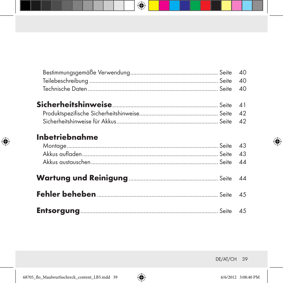 Sicherheitshinweise, Inbetriebnahme, Wartung und reinigung | Fehler beheben, Entsorgung | Florabest Z31049 User Manual | Page 39 / 47