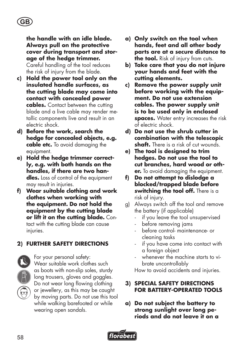 Florabest FGS 72 A1 User Manual | Page 58 / 72