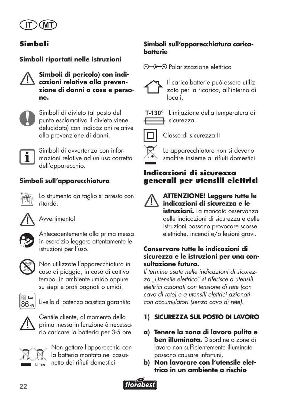 It mt | Florabest FGS 72 A1 User Manual | Page 22 / 88