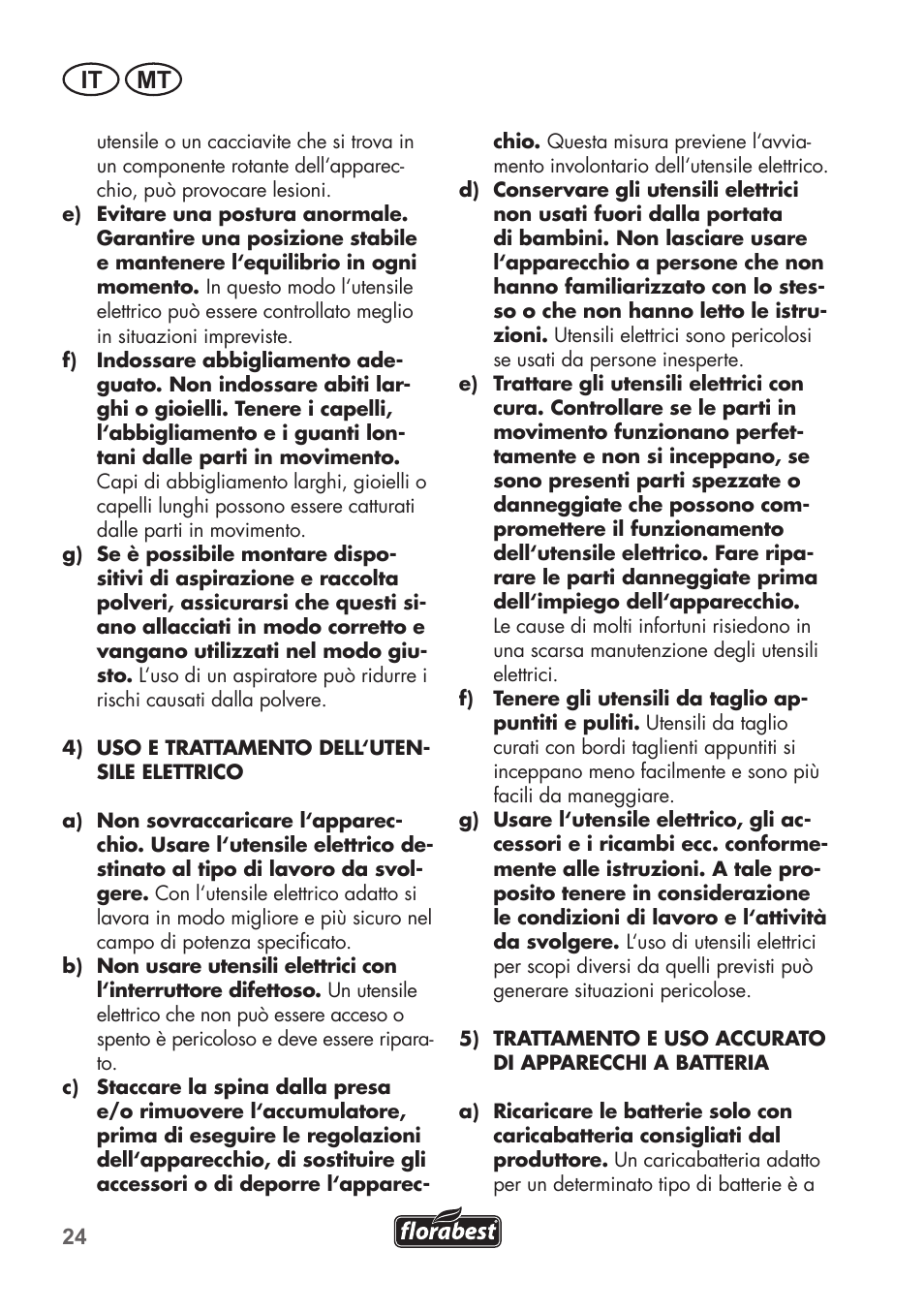 It mt | Florabest FGS 72 A1 User Manual | Page 24 / 88