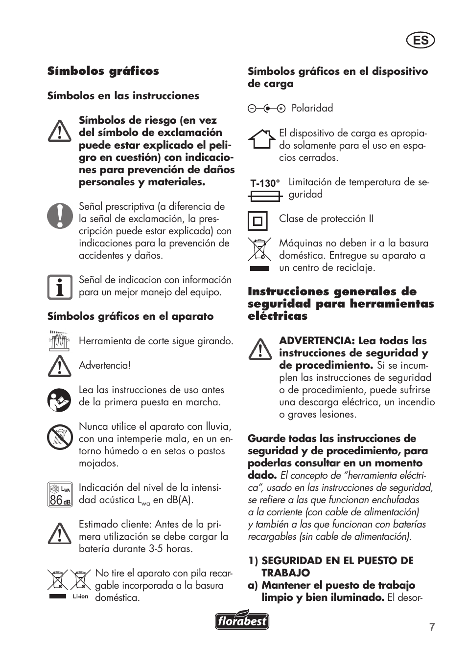 Florabest FGS 72 A1 User Manual | Page 7 / 88