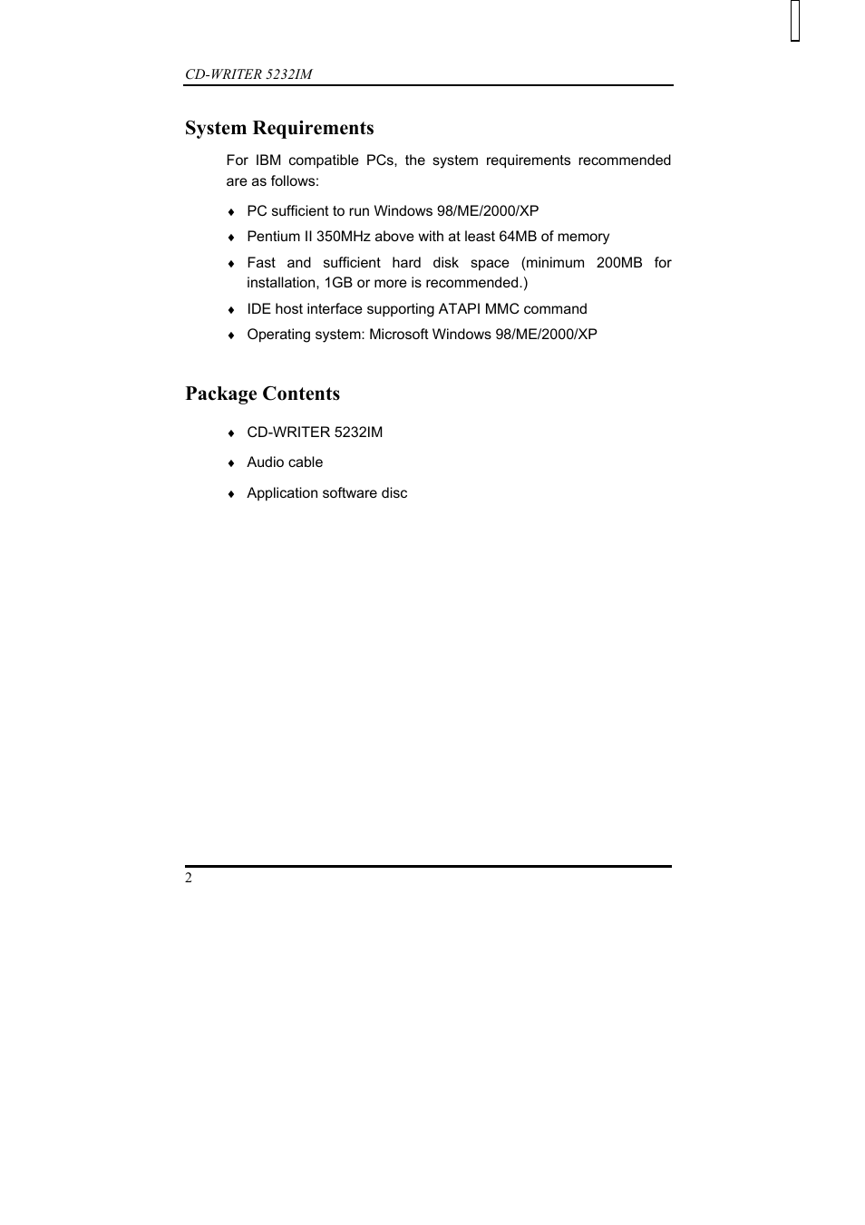 System requirements, Package contents | Dynex 5232IM User Manual | Page 6 / 19