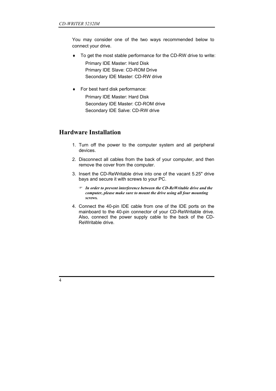 Hardware installation | Dynex 5232IM User Manual | Page 8 / 19