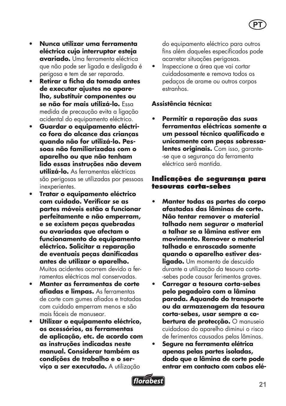 Florabest FHT 600 B2 User Manual | Page 21 / 54