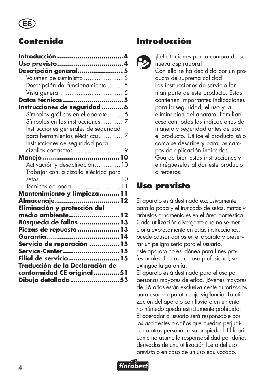 Florabest FHT 600 B2 User Manual | Page 4 / 54