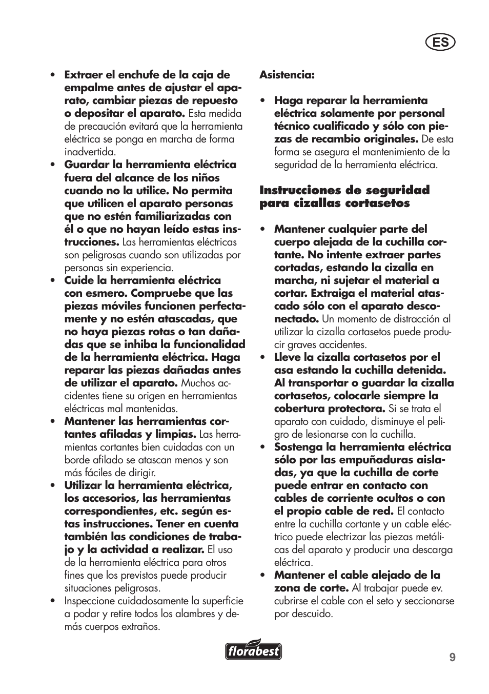 Florabest FHT 600 B2 User Manual | Page 9 / 54