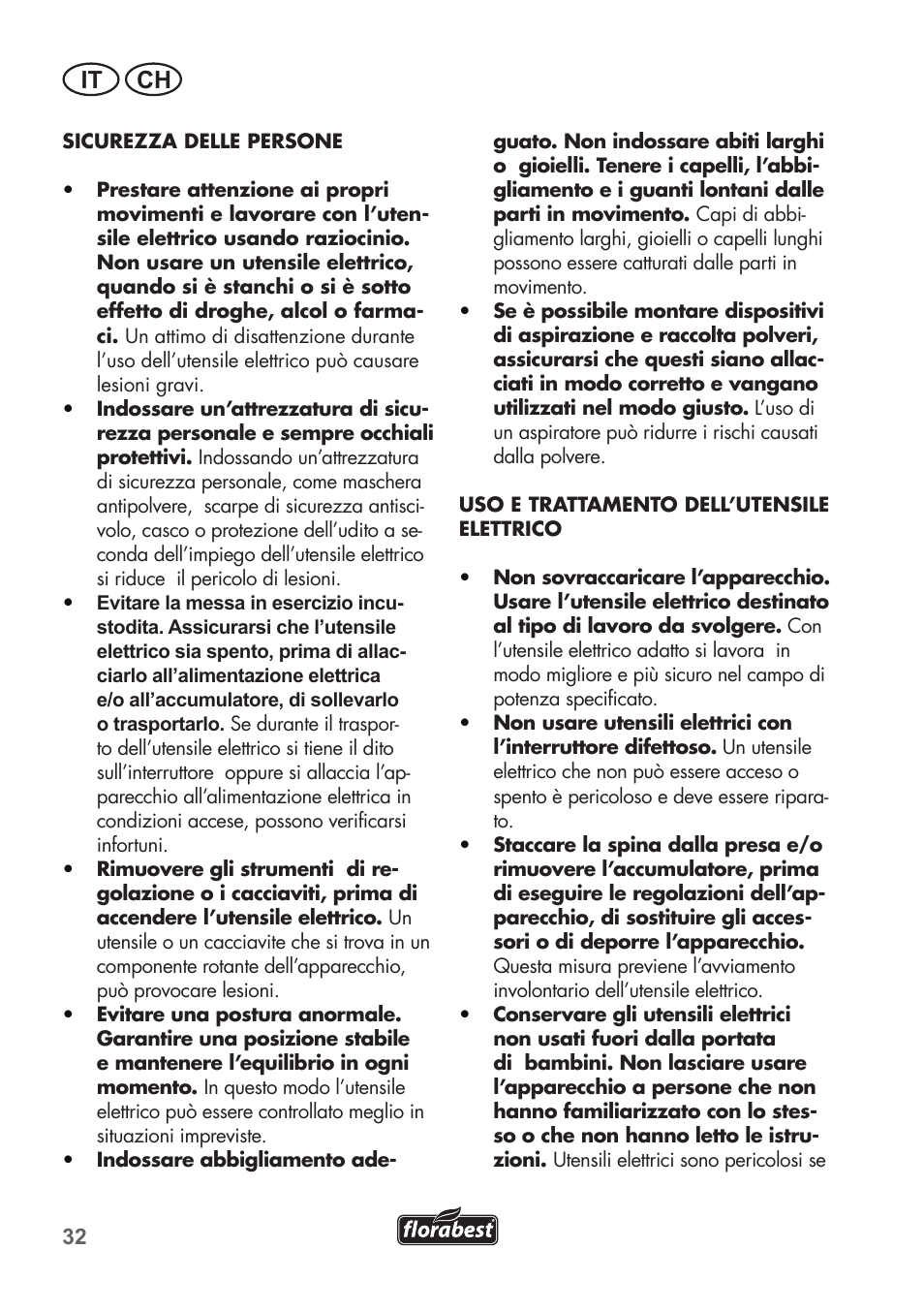 It ch | Florabest FHT 600 B2 User Manual | Page 32 / 54