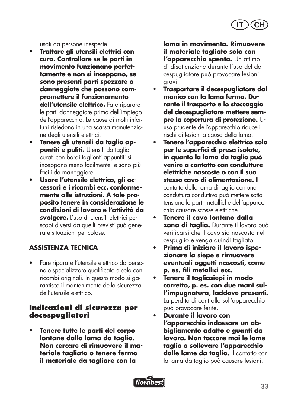 It ch | Florabest FHT 600 B2 User Manual | Page 33 / 54