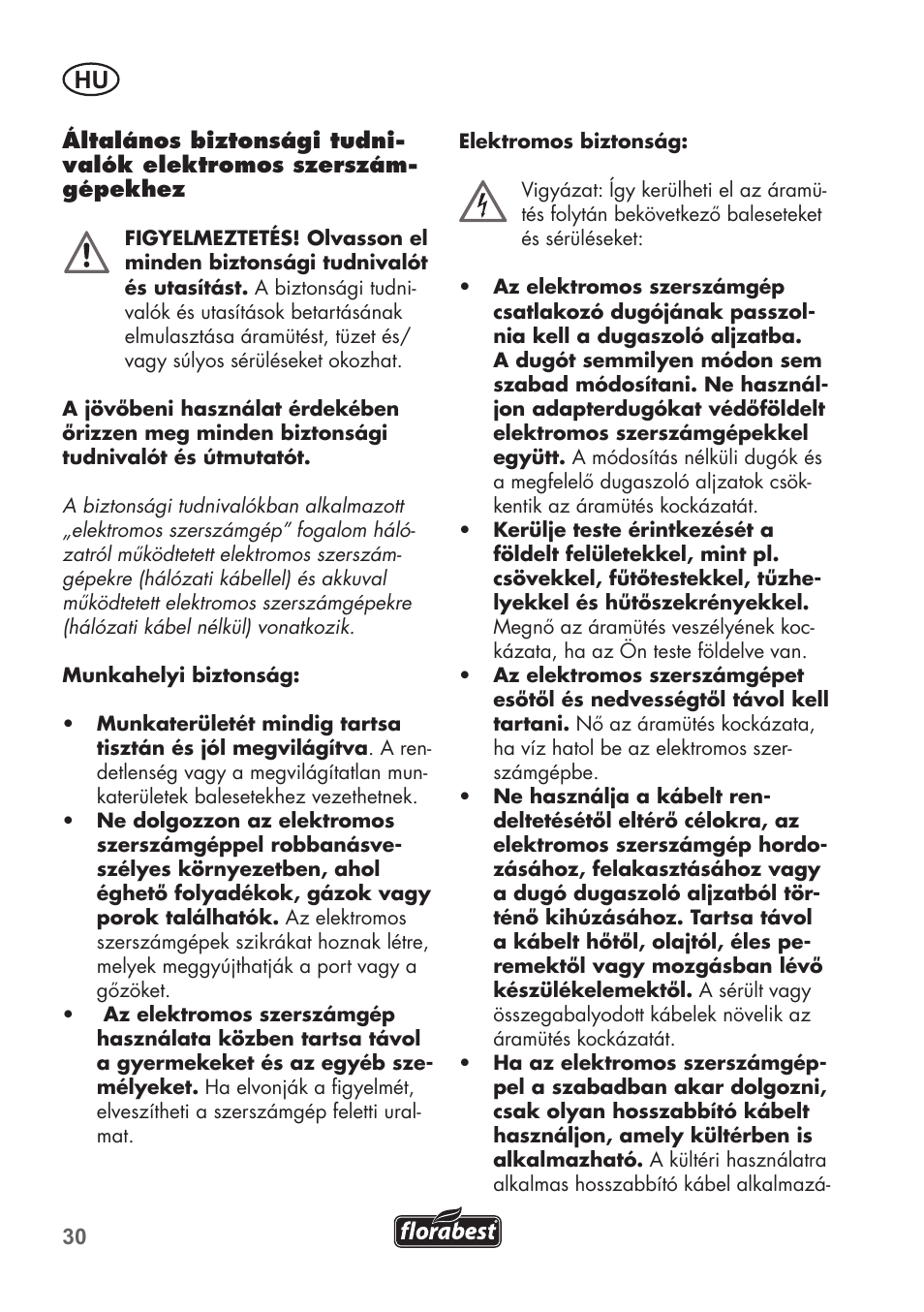 Florabest FHT 600 B2 User Manual | Page 30 / 78