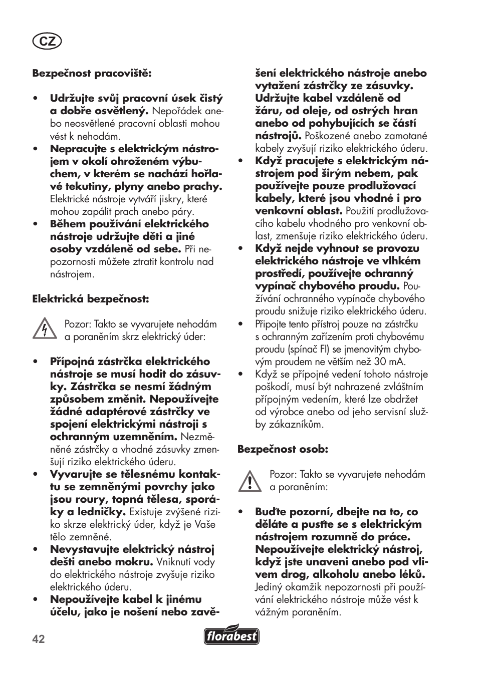 Florabest FHT 600 B2 User Manual | Page 42 / 78