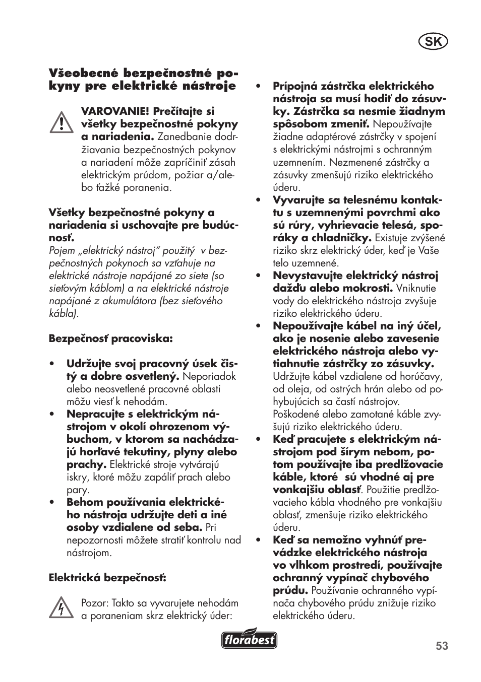 Florabest FHT 600 B2 User Manual | Page 53 / 78