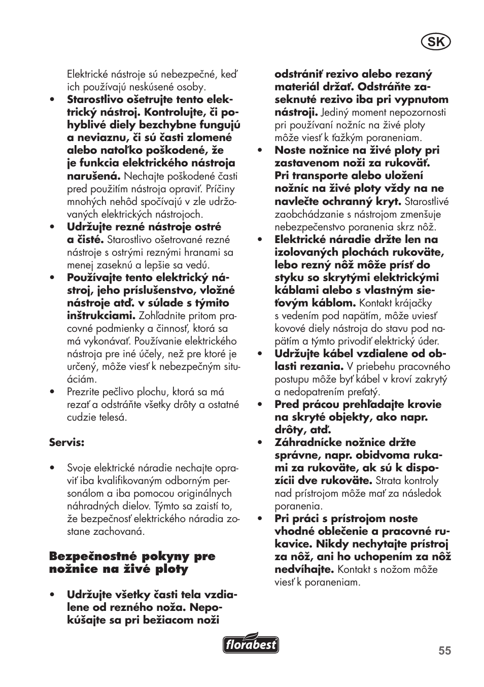 Florabest FHT 600 B2 User Manual | Page 55 / 78
