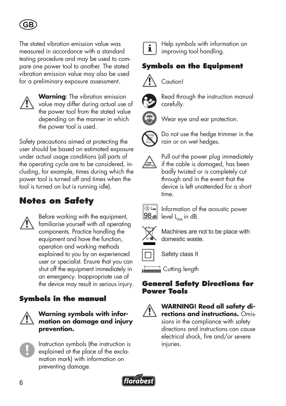Florabest FHT 600 B2 User Manual | Page 6 / 78