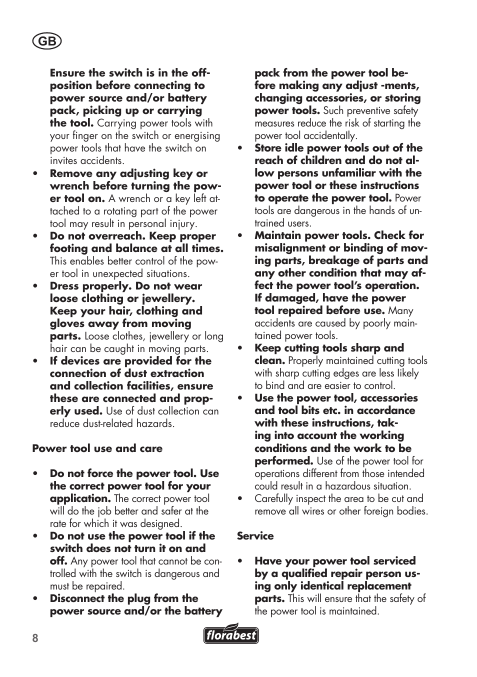 Florabest FHT 600 B2 User Manual | Page 8 / 78