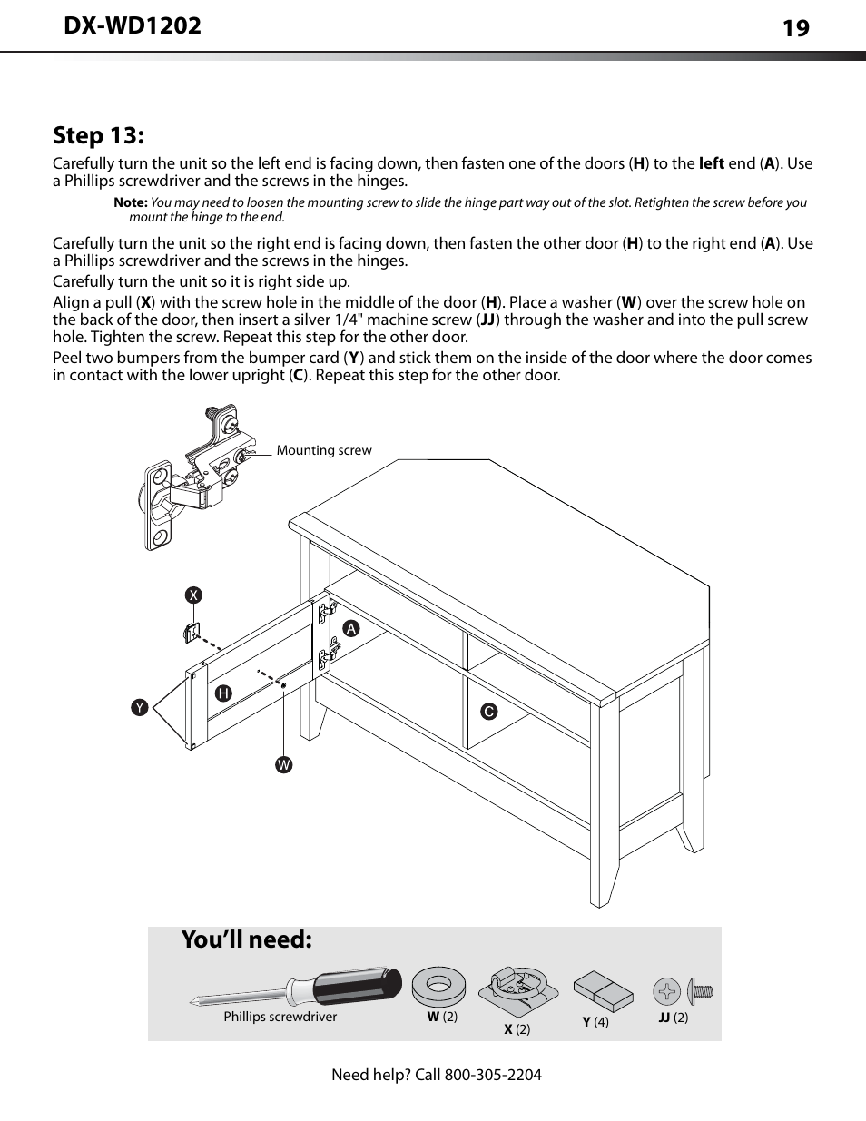 Step 13, You’ll need | Dynex DX-WD1202 User Manual | Page 19 / 23