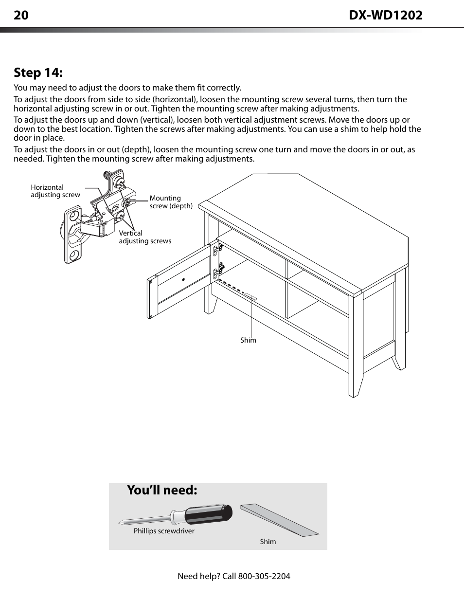 Step 14, You’ll need | Dynex DX-WD1202 User Manual | Page 20 / 23