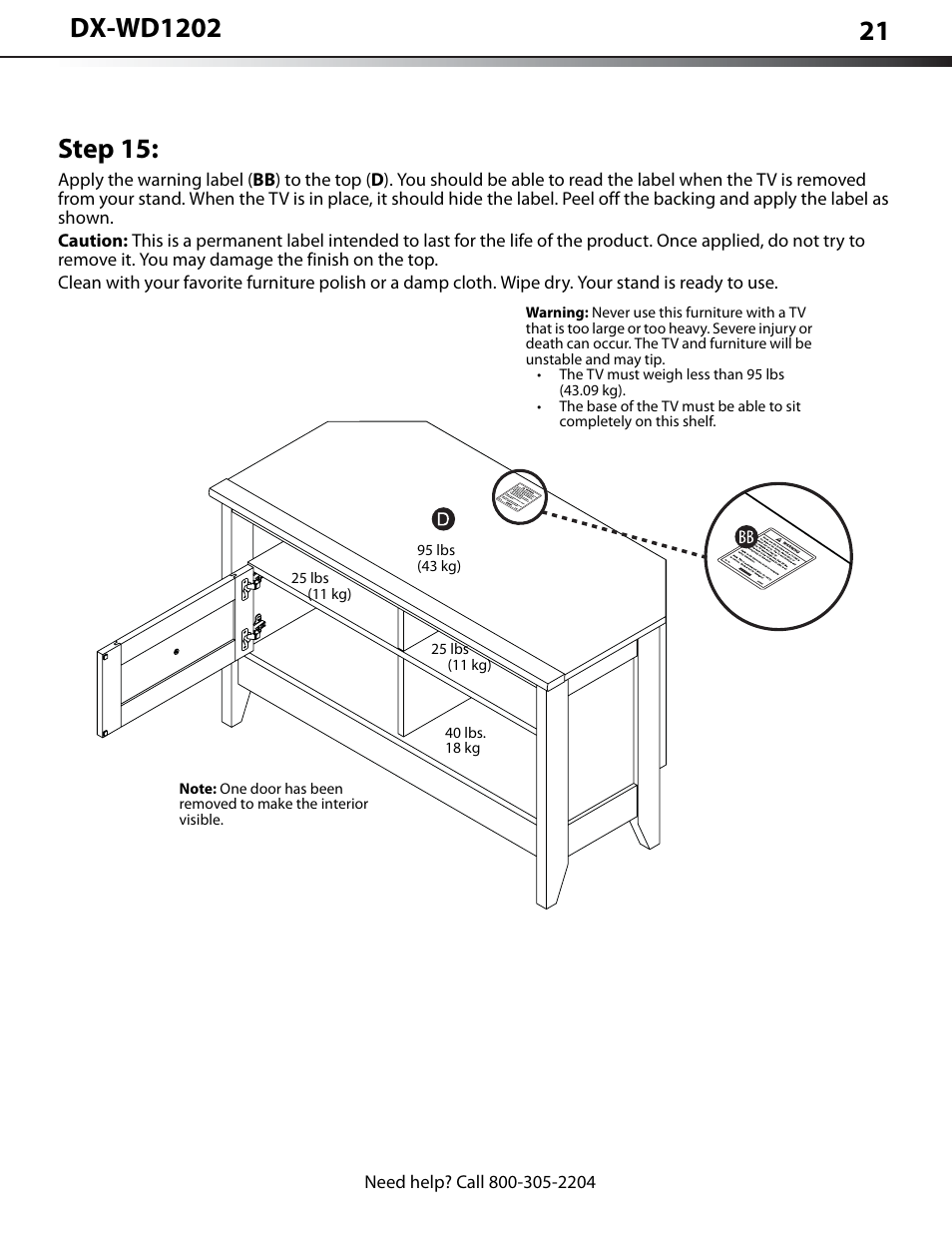 Step 15 | Dynex DX-WD1202 User Manual | Page 21 / 23