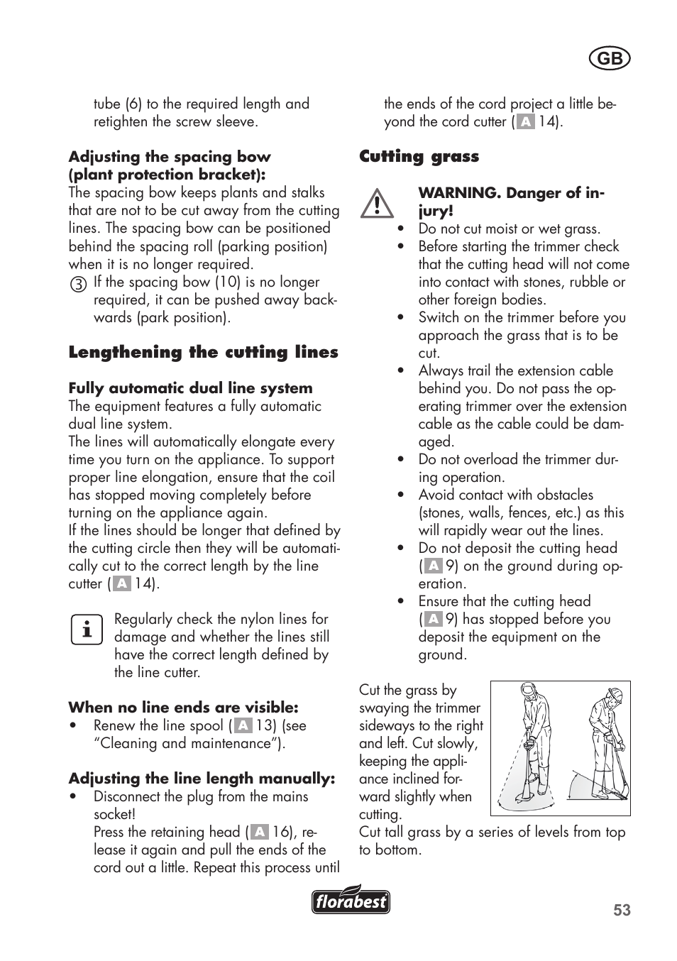 Florabest FRT 450 B2 User Manual | Page 53 / 64