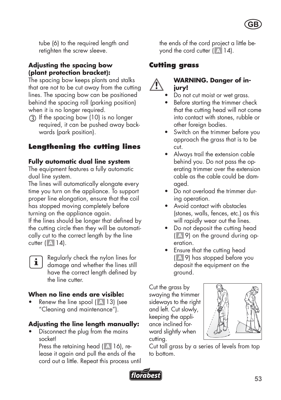Florabest FRT 450 B2 User Manual | Page 53 / 64