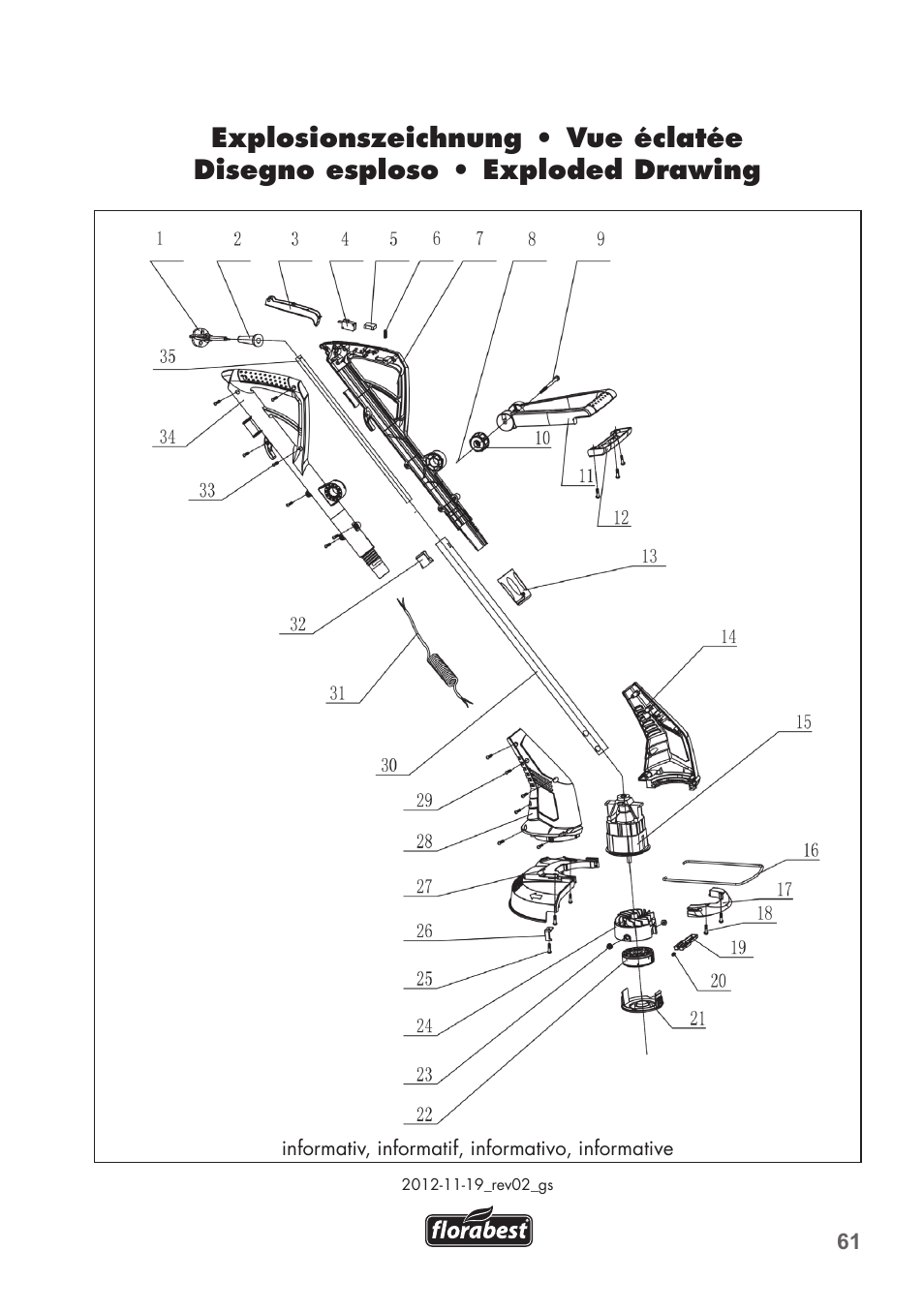 Florabest FRT 450 B2 User Manual | Page 61 / 64