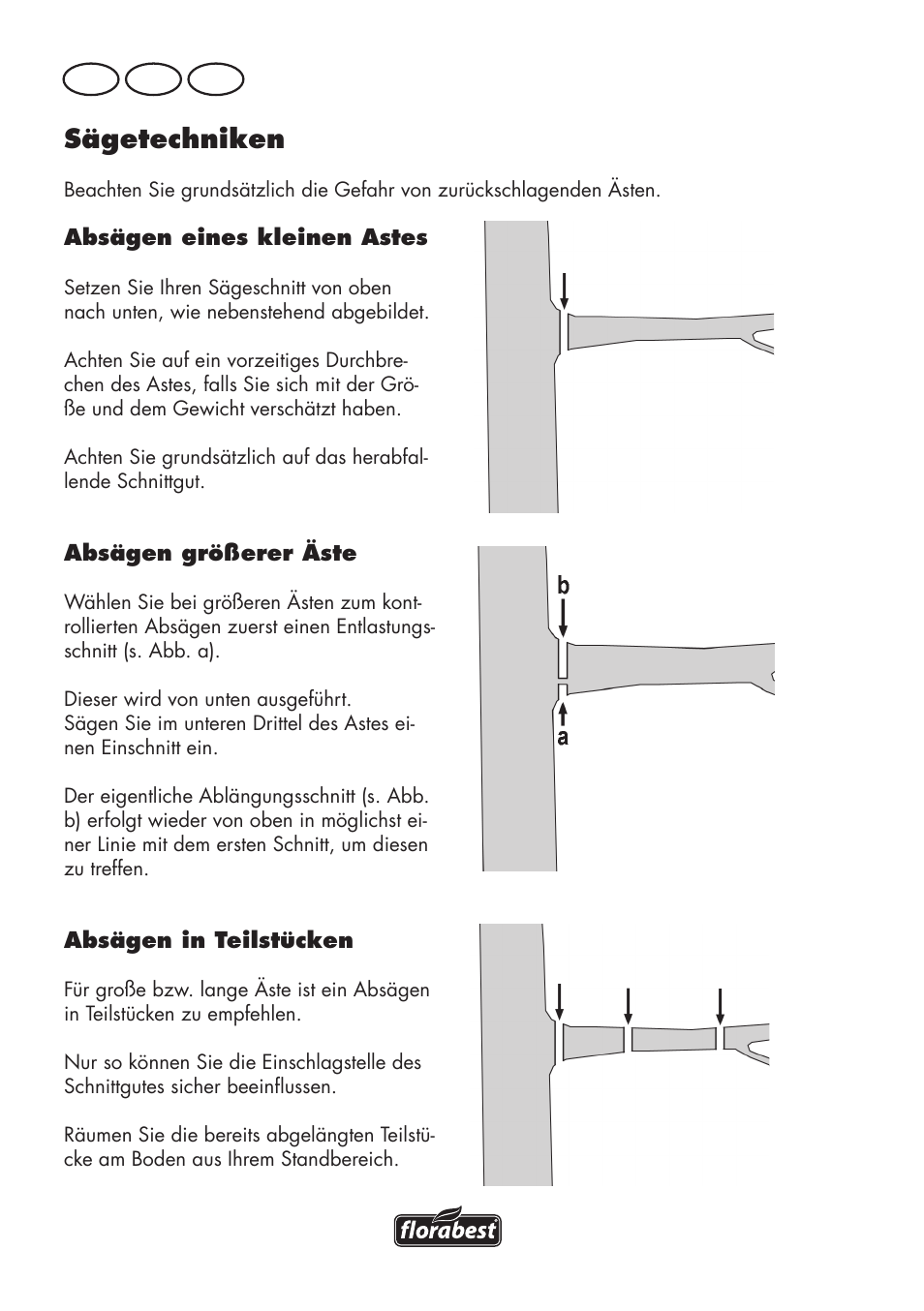 Sägetechniken, De at ch | Florabest FHE 550 B2 User Manual | Page 54 / 64