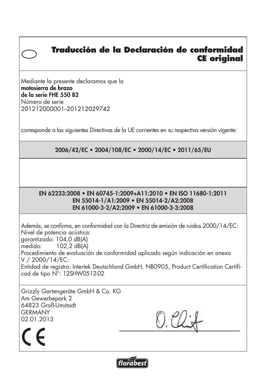 Florabest FHE 550 B2 User Manual | Page 60 / 64