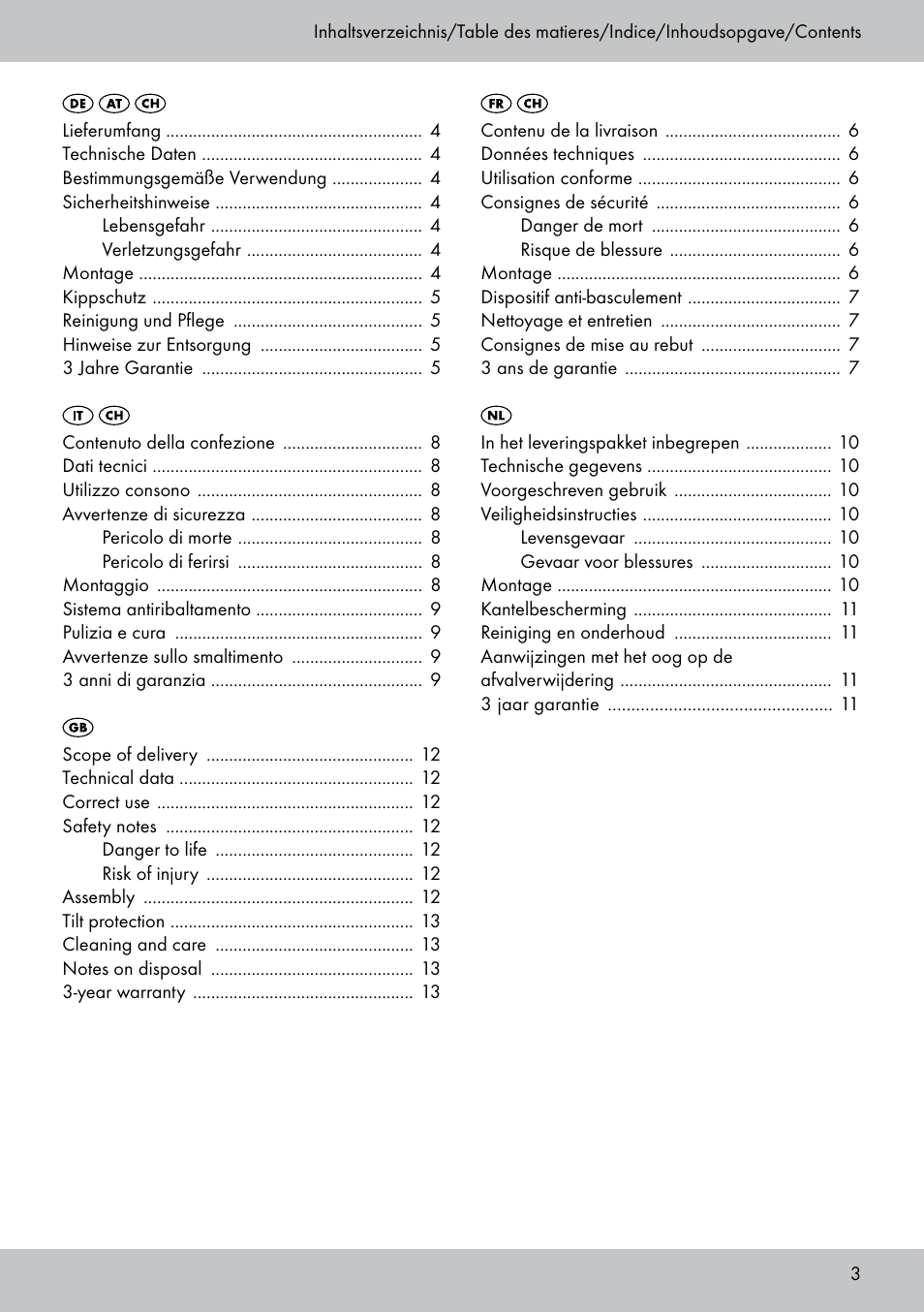 Florabest GR-1809 User Manual | Page 3 / 16