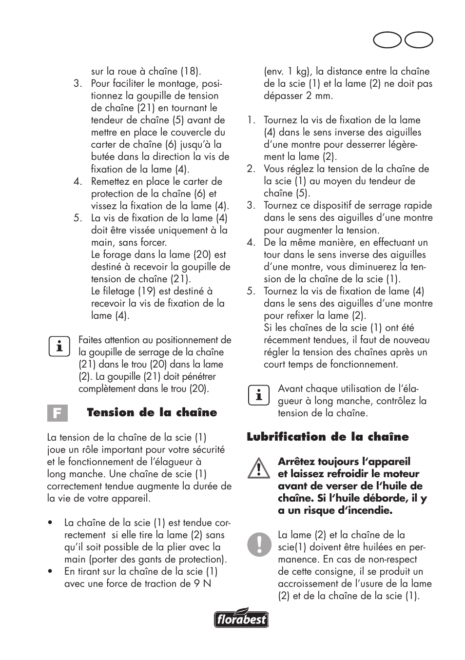 Fr be | Florabest FHE 550 B2 User Manual | Page 15 / 84