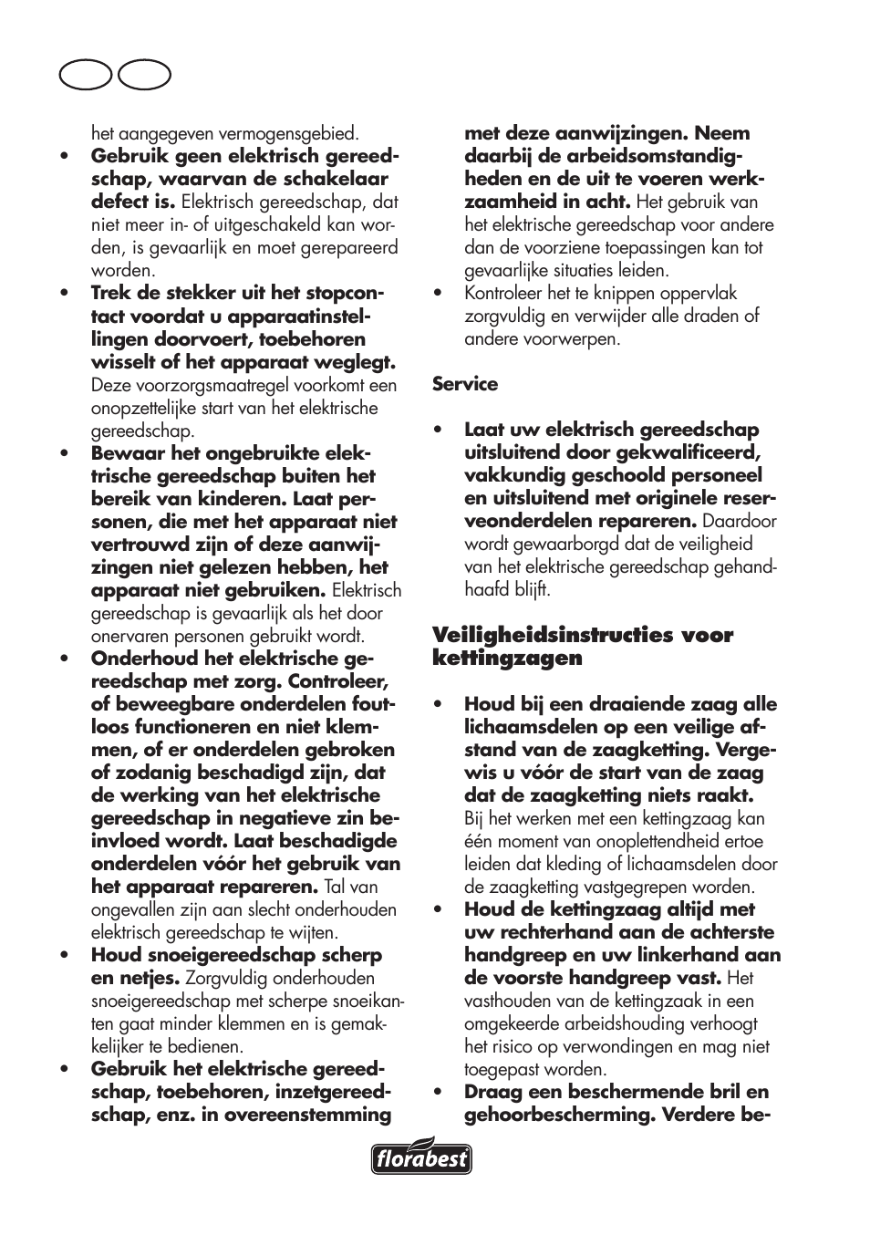 Nl be | Florabest FHE 550 B2 User Manual | Page 30 / 84