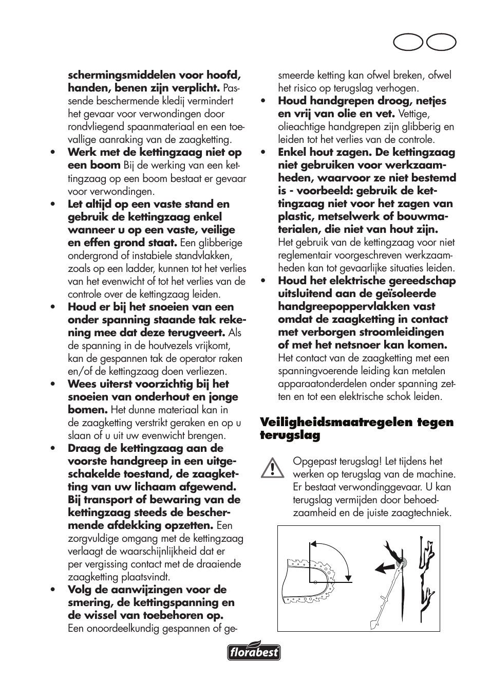 Be nl | Florabest FHE 550 B2 User Manual | Page 31 / 84