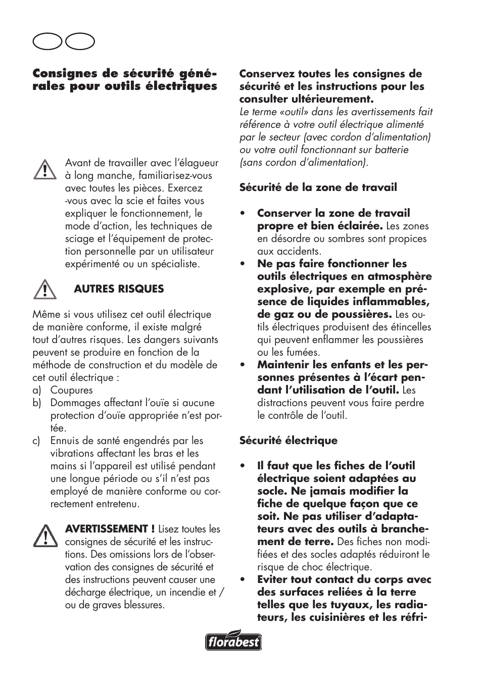 Fr be | Florabest FHE 550 B2 User Manual | Page 8 / 84