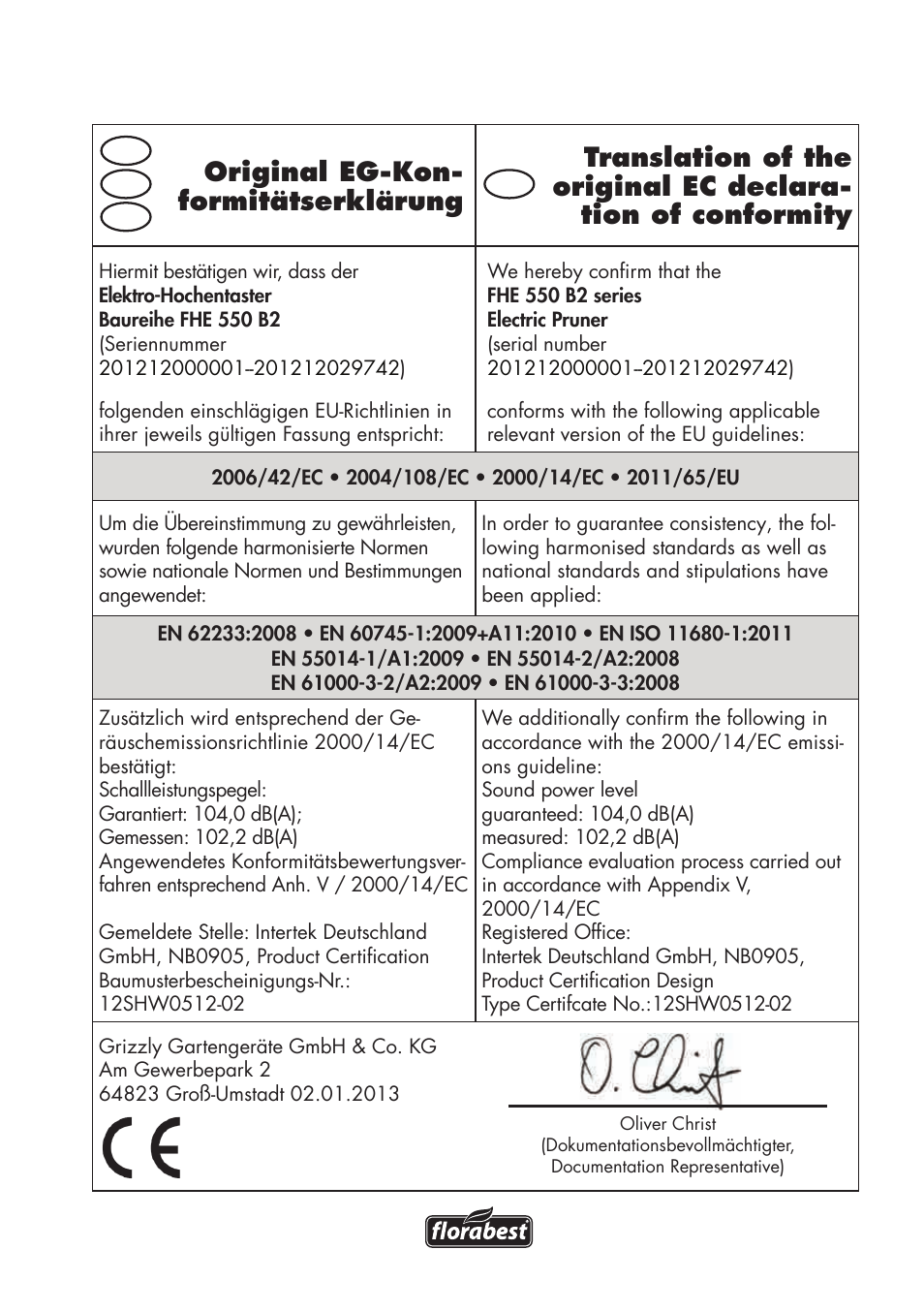 Florabest FHE 550 B2 User Manual | Page 81 / 84